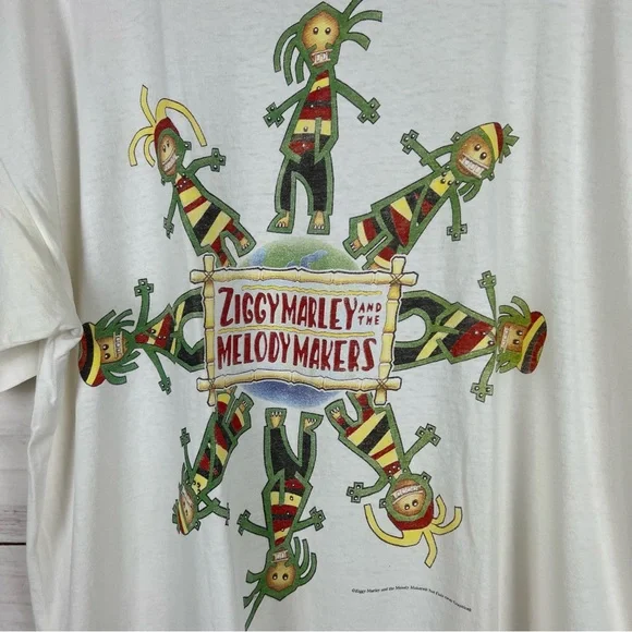 Vintage 1990s Ziggy Marley & Melody Makers Reggae T Shirt XXL